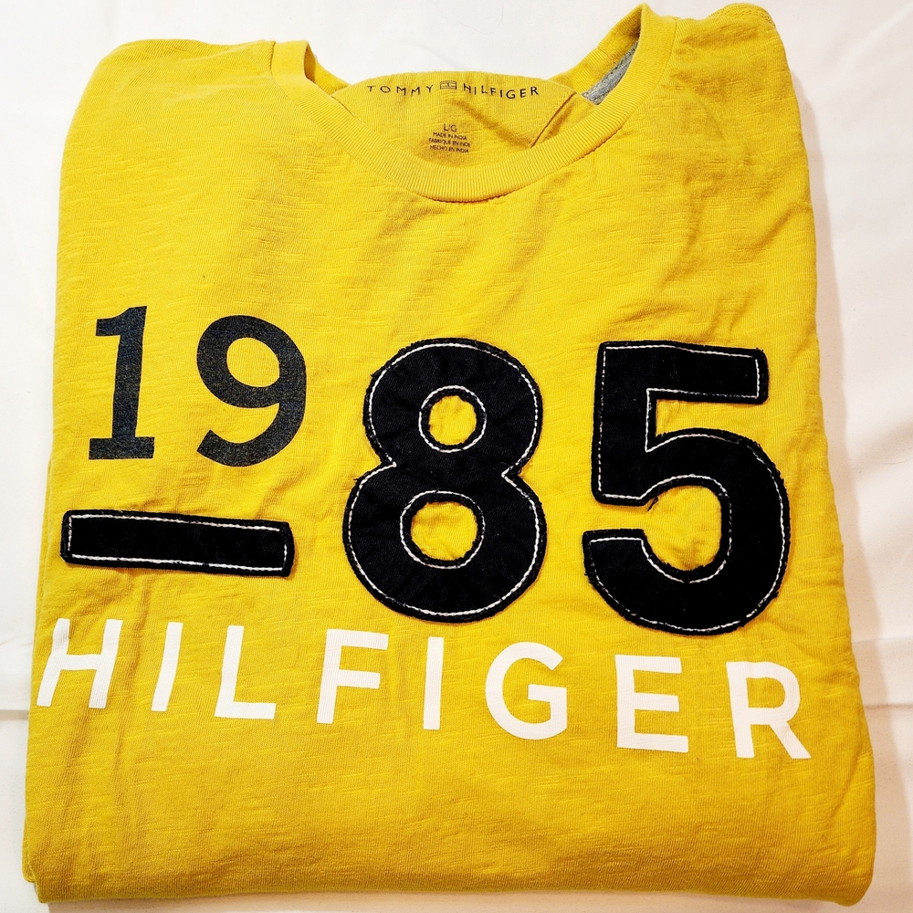 Tommy Hilfiger Yellow Long Sleeve T shirt Size Large